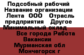 Подсобный рабочий › Название организации ­ Лента, ООО › Отрасль предприятия ­ Другое › Минимальный оклад ­ 22 500 - Все города Работа » Вакансии   . Мурманская обл.,Мончегорск г.